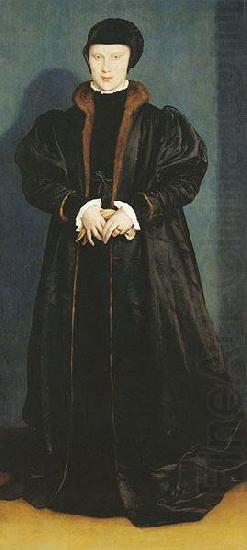 Hans holbein the younger Portrait of Christina of Denmark, Duchess of Milan, china oil painting image